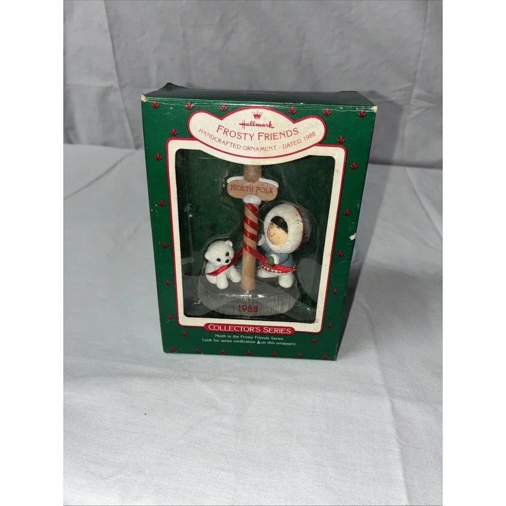 1988 Hallmark Frosty Friends #9 Ornament Vintage North Pole QX4031